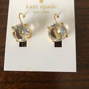 Kate Spade clear 14 k gold filled earrings
